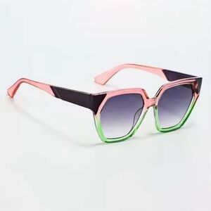 Stylish Pink and Green Sunglasses